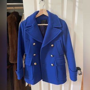 J. Crew Blue Majesty Stadium Cloth Wool
Pea Coat
